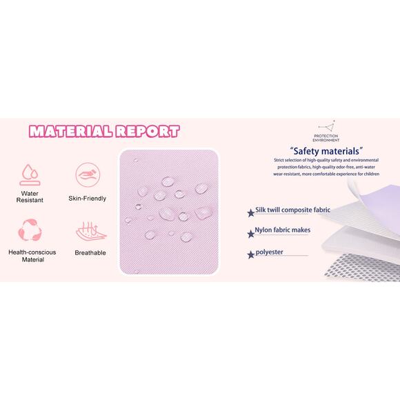 Cute Girls School Backpack Purple Pink Waterproof Bookbag with Keychain Gift - Picture 12 of 14